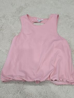 Maeve Pink Bubble-Hem Tank Top